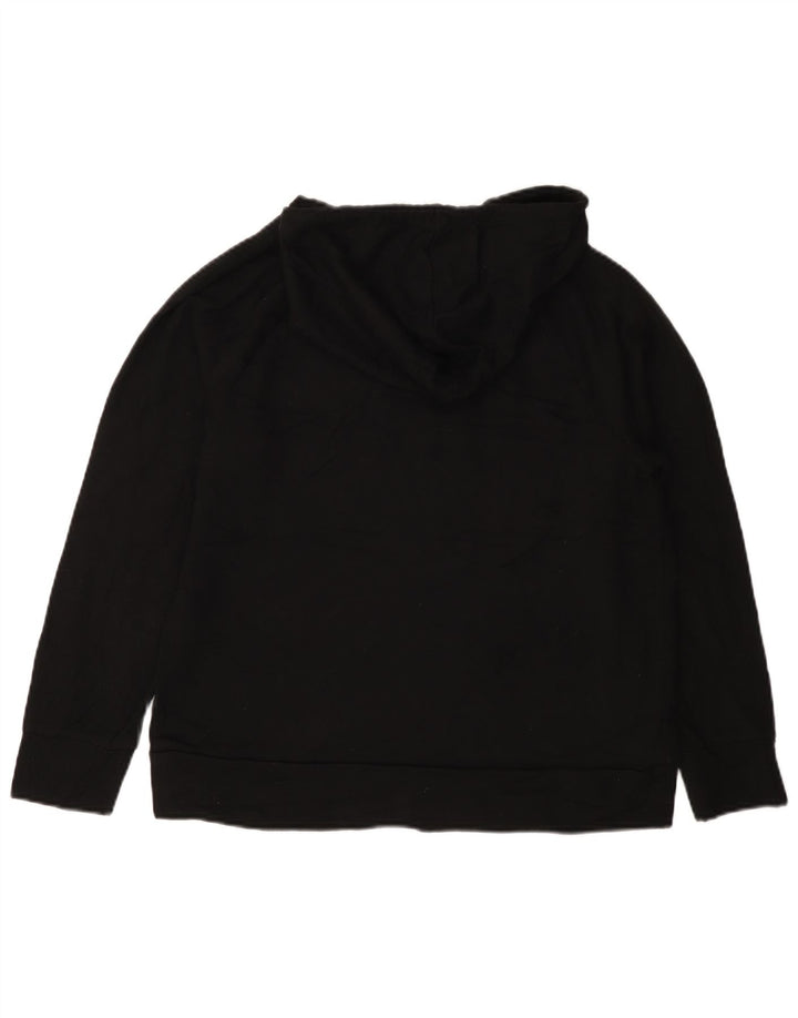 Damska bluza z kapturem o luźnym kroju Eddie Bauer UK 14, średni czarny poliester