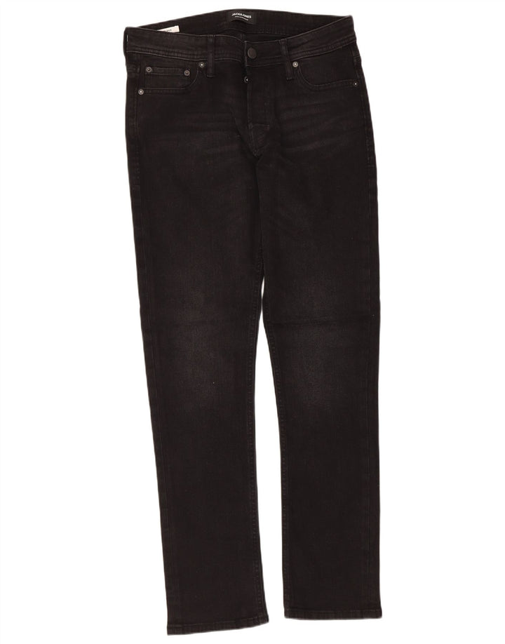 Męskie jeansy Jack & Jones GLENN Slim W31 L32 Czarne bawełniane