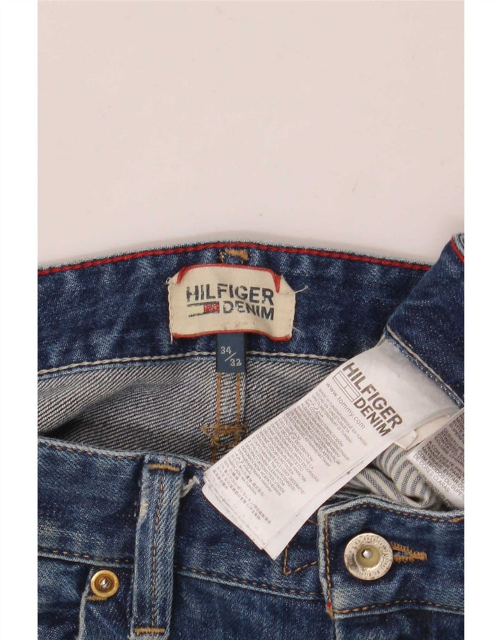 Męskie dżinsy Tommy Hilfiger w trudnej sytuacji W34 L32 Niebieska bawełna