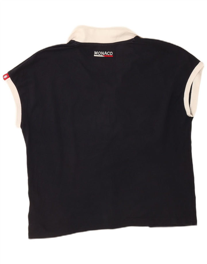 Damska koszulka polo oversize KAPPA UK 16, duża, granatowa