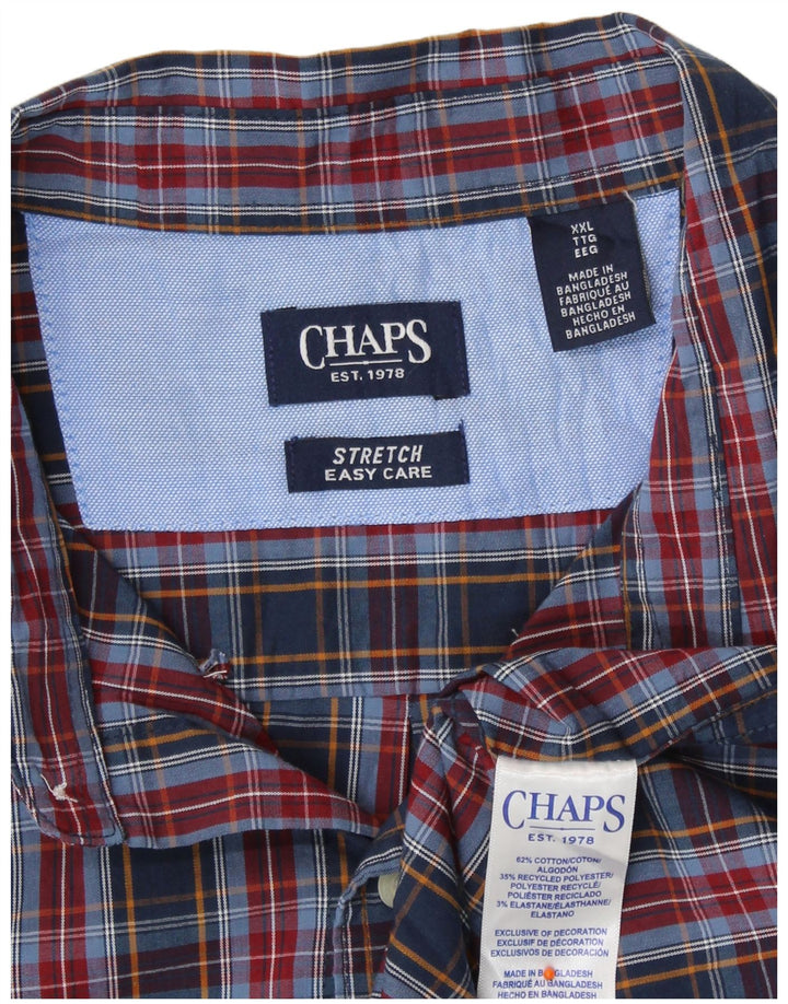 Koszula męska CHAPS Easy Care 2XL w granatową kratkę
