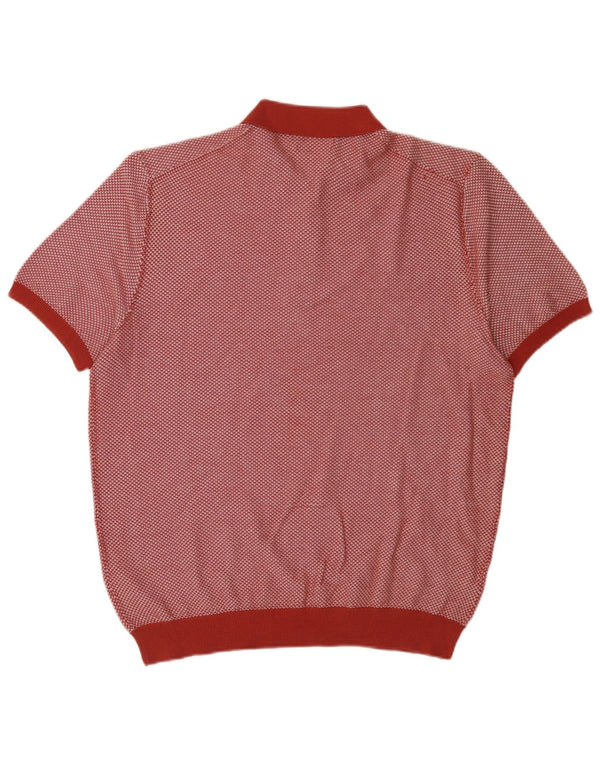 Marks & Spencer Męski sweter polo z autografem XL, czerwony, geometryczny