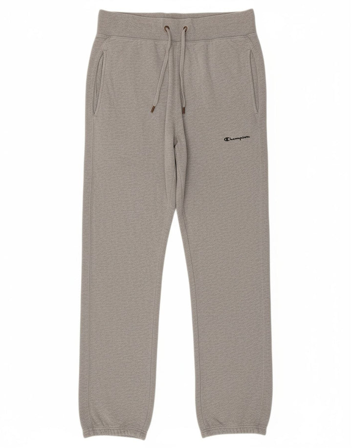CHAMPION Mens Tracksuit Trousers Joggers Small  Grey Cotton