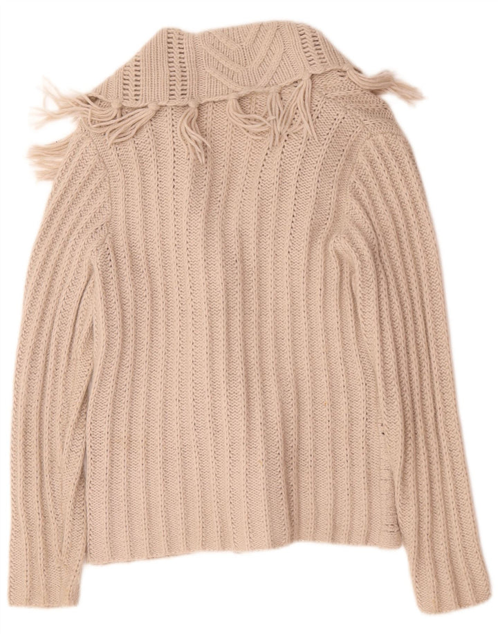 Marks & Spencer Damski sweter rozpinany UK 14, duży, szary, akrylowy