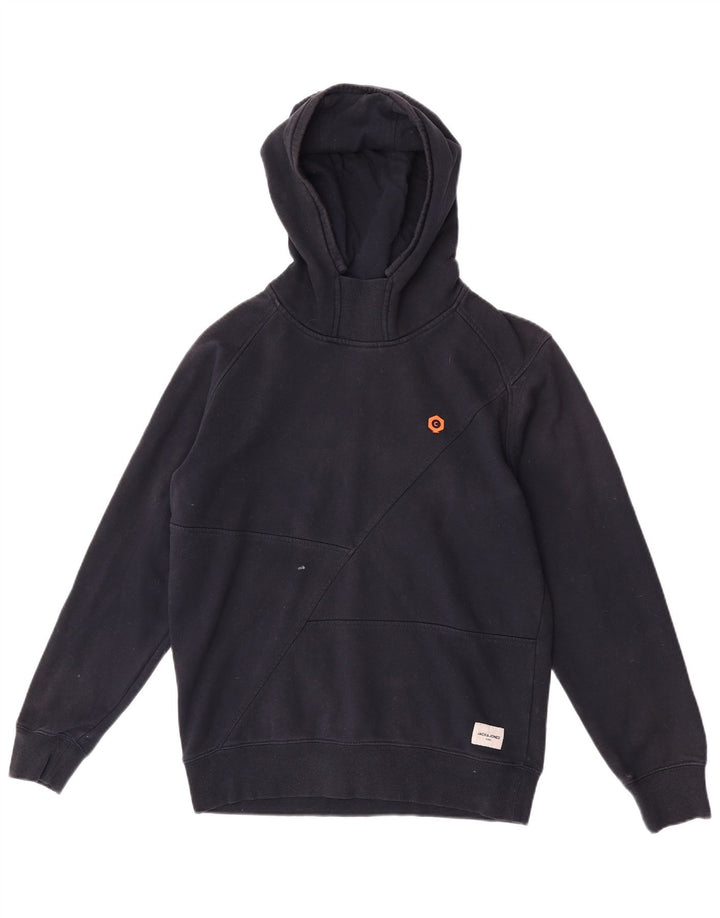 Męski sweter z kapturem Jack & Jones, średni granatowy, bawełniany