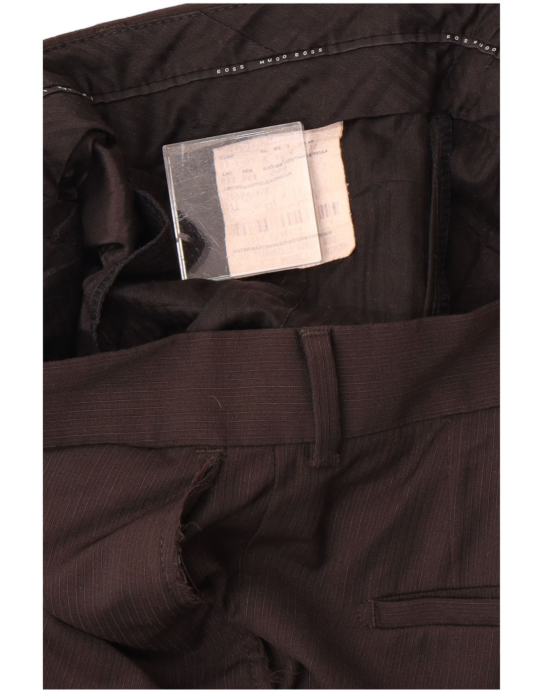 HUGO BOSS Womens Slim Chino Trousers W32 L33 Brown