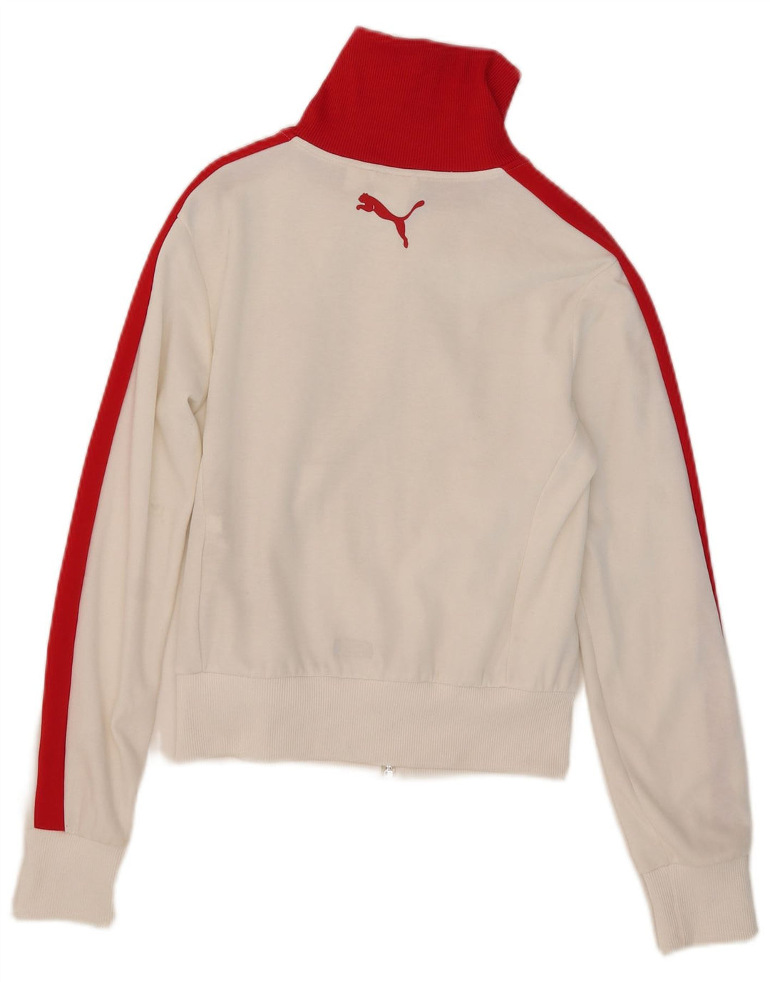 Damska kurtka dresowa Puma Crop Top UK 10, mała, biała, z blokami kolorów