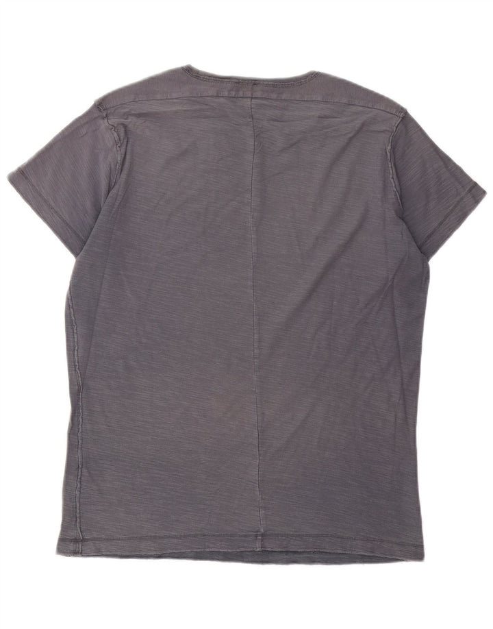 T-shirt męski Diesel, średni szary, bawełniany