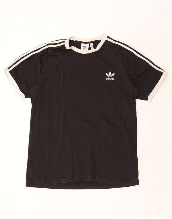 Adidas Męska koszulka Top XL, czarna, bawełniana z blokami kolorów