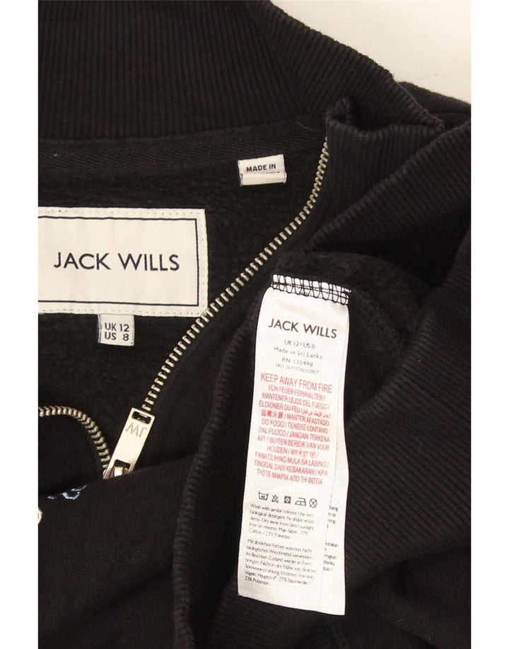 Damska bluza oversize z grafiką Jack Wills UK 12, średnia czarna