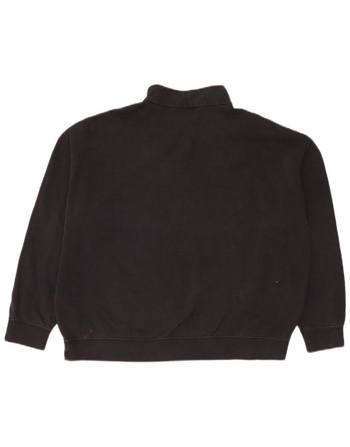 Damski sweter oversize z zamkiem 1/4 Nike, UK 10, mały, czarny, bawełniany
