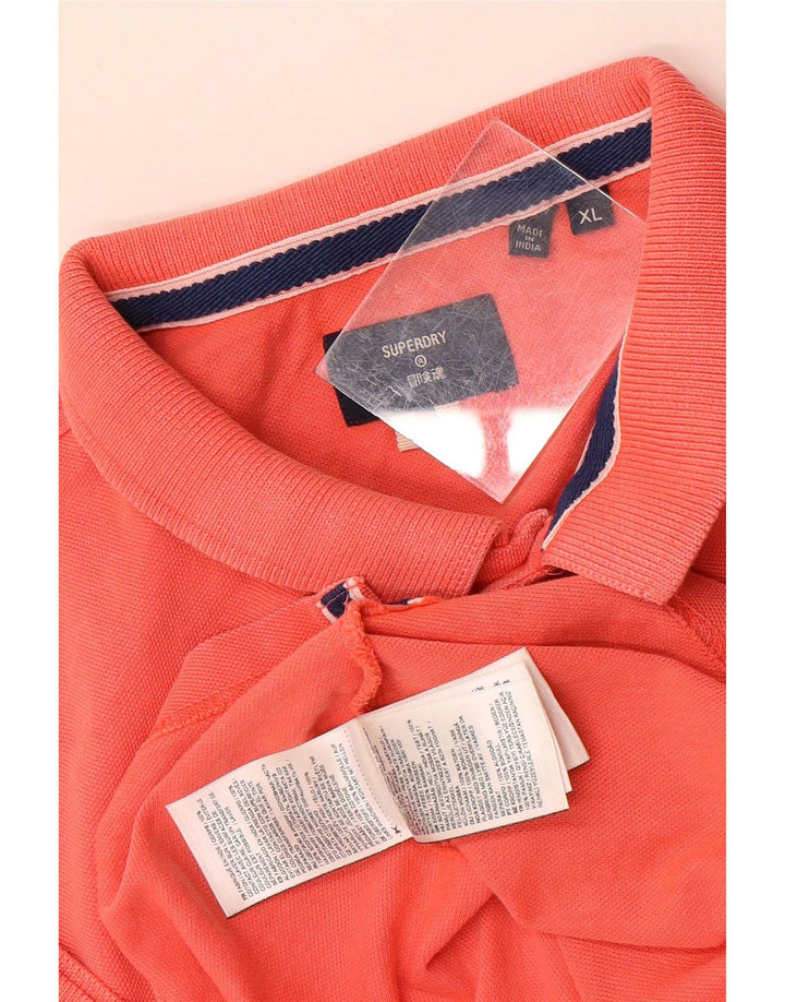 Męska koszulka polo Superdry XL, pomarańczowa, bawełniana