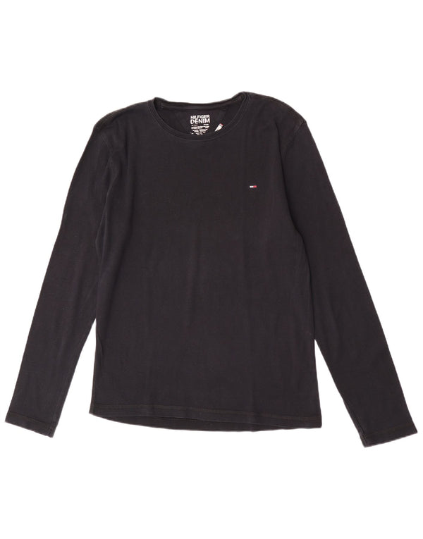 Damski top Tommy Hilfiger z długim rękawem, UK 18 XL, czarna bawełna