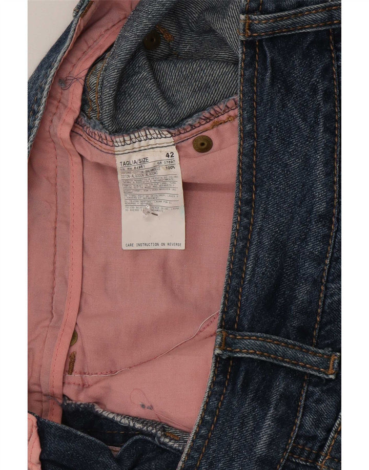 Damskie spodenki jeansowe Benetton IT 42 Medium W30 Niebieskie bawełniane