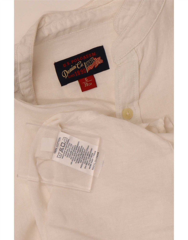 US Polo Assn. Koszula męska rozmiar 39, mała, biała, bawełniana