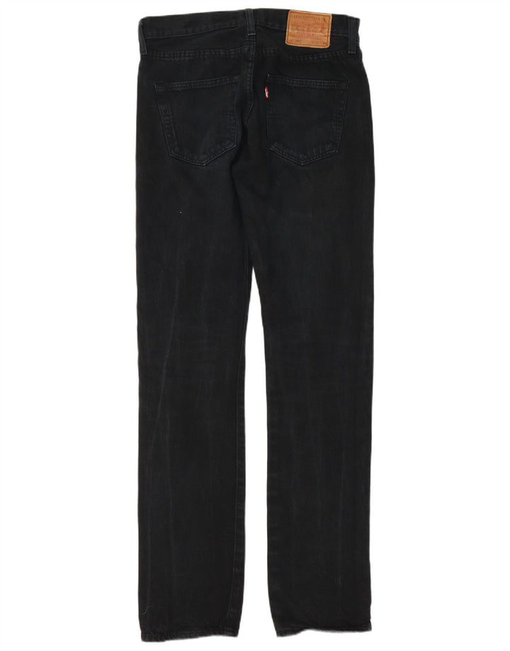 Męskie dżinsy Levi's 501 Straight W30 L34 Czarna bawełna