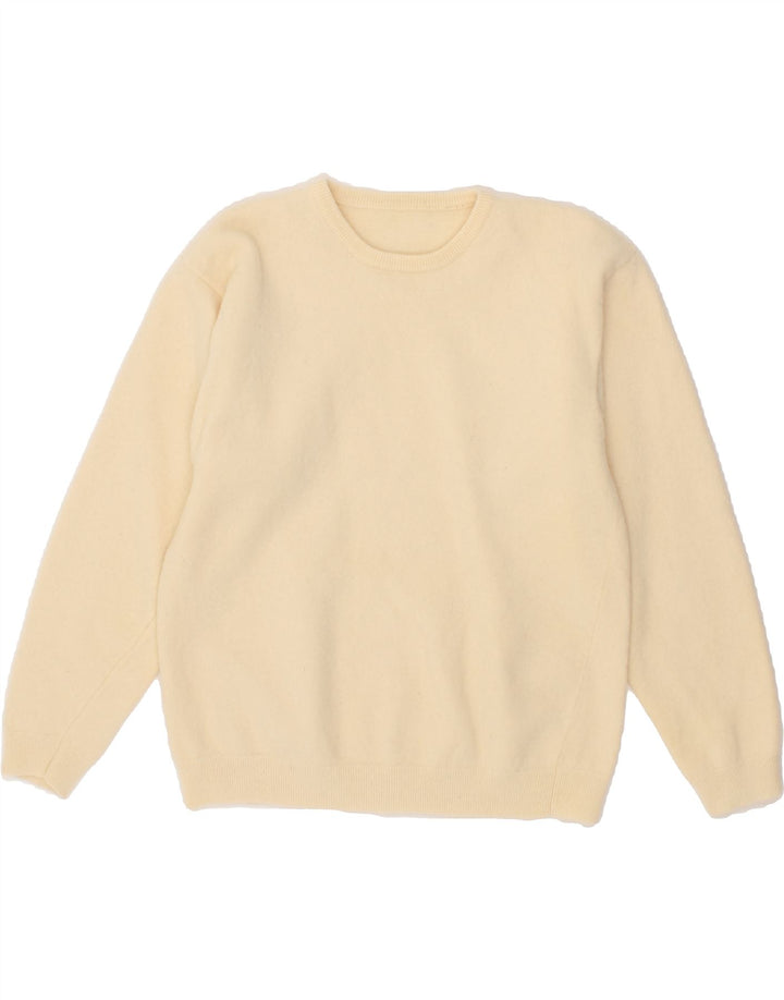 VINTAGE Womens Crew Neck Jumper Sweater UK 12 Medium Off White Vintage Vintage and Second-Hand Vintage from Messina Hembry 