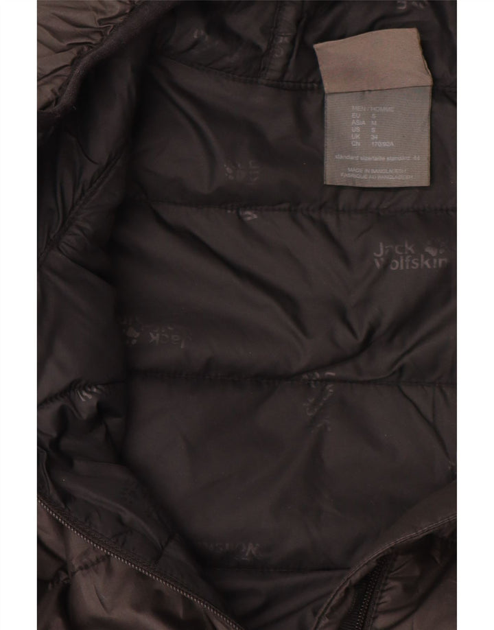 Męska ocieplana kurtka z kapturem JACK WOLFSKIN UK 34, mała, czarna, poliester