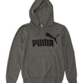 Męski sweter z kapturem i grafiką PUMA, mały, szary, nakrapiany poliester