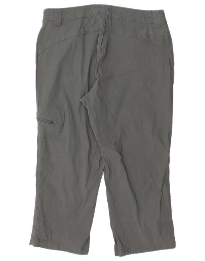 EDDIE BAUER Damskie proste spodnie Capri US 6 Medium W28 L20 Szary nylon