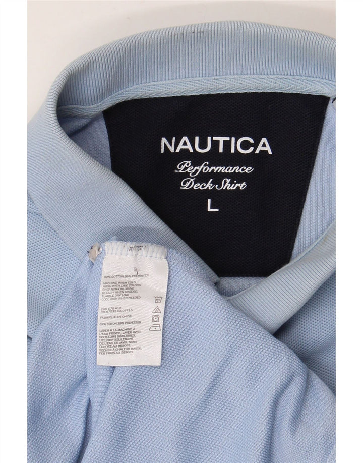 Męska koszulka polo Nautica, duża, niebieska, bawełniana