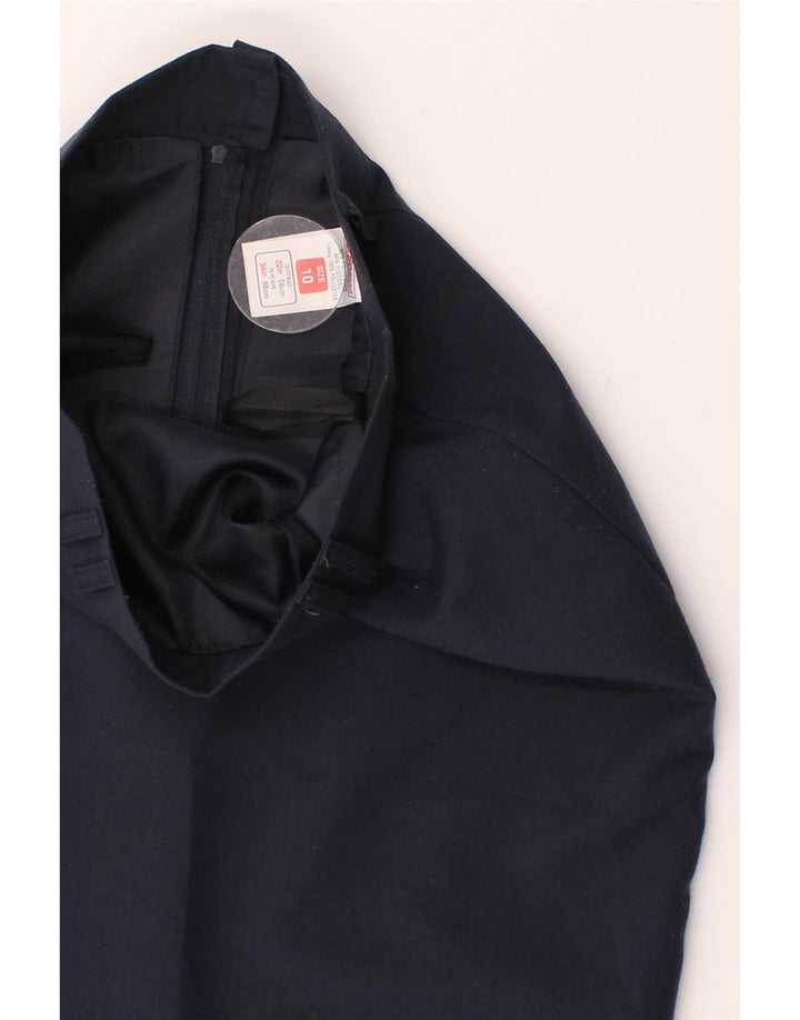 ST. BERNARD Womens Pencil Skirt UK 10 Small W22 Navy Blue Polyester Vintage St. Bernard and Second-Hand St. Bernard from Messina Hembry 