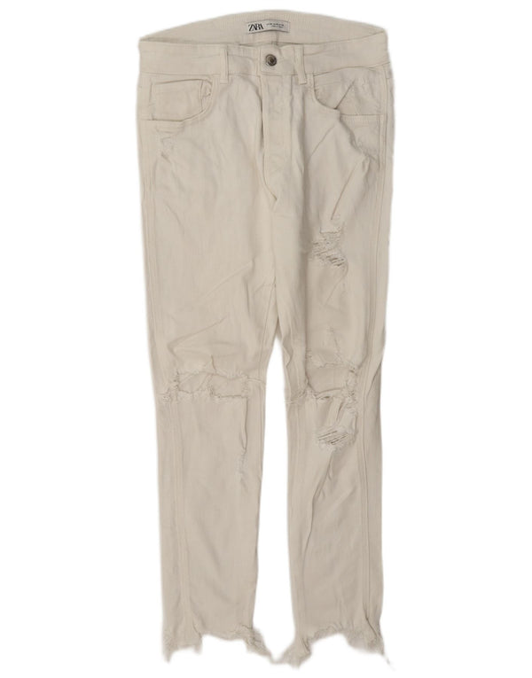 Męskie jeansy Zara w trudnej sytuacji EU 38 Small W30 L27 Biała bawełna