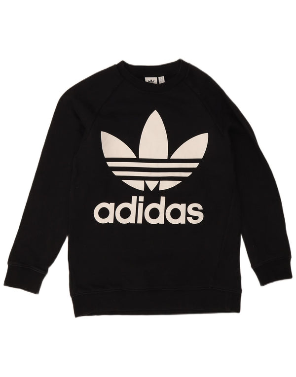 Damska bluza Adidas Graphic Oversized Sweter UK 6 XS Czarna bawełna