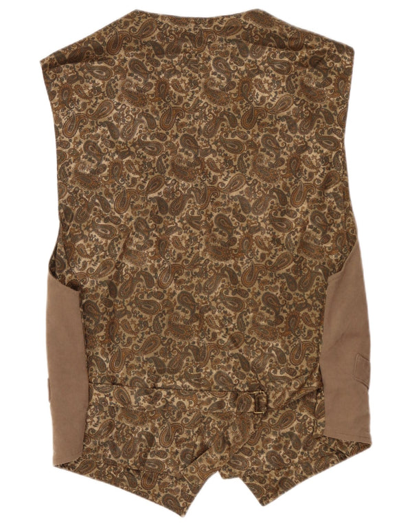 Vintage kamizelka męska XL brązowa Paisley