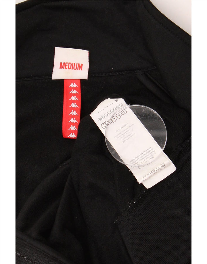 Męska kurtka dresowa KAPPA z grafiką, średni czarny poliester