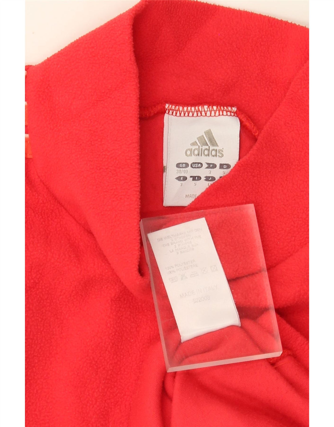 Adidas Męski sweter polarowy UK 38/40 Średni czerwony poliester