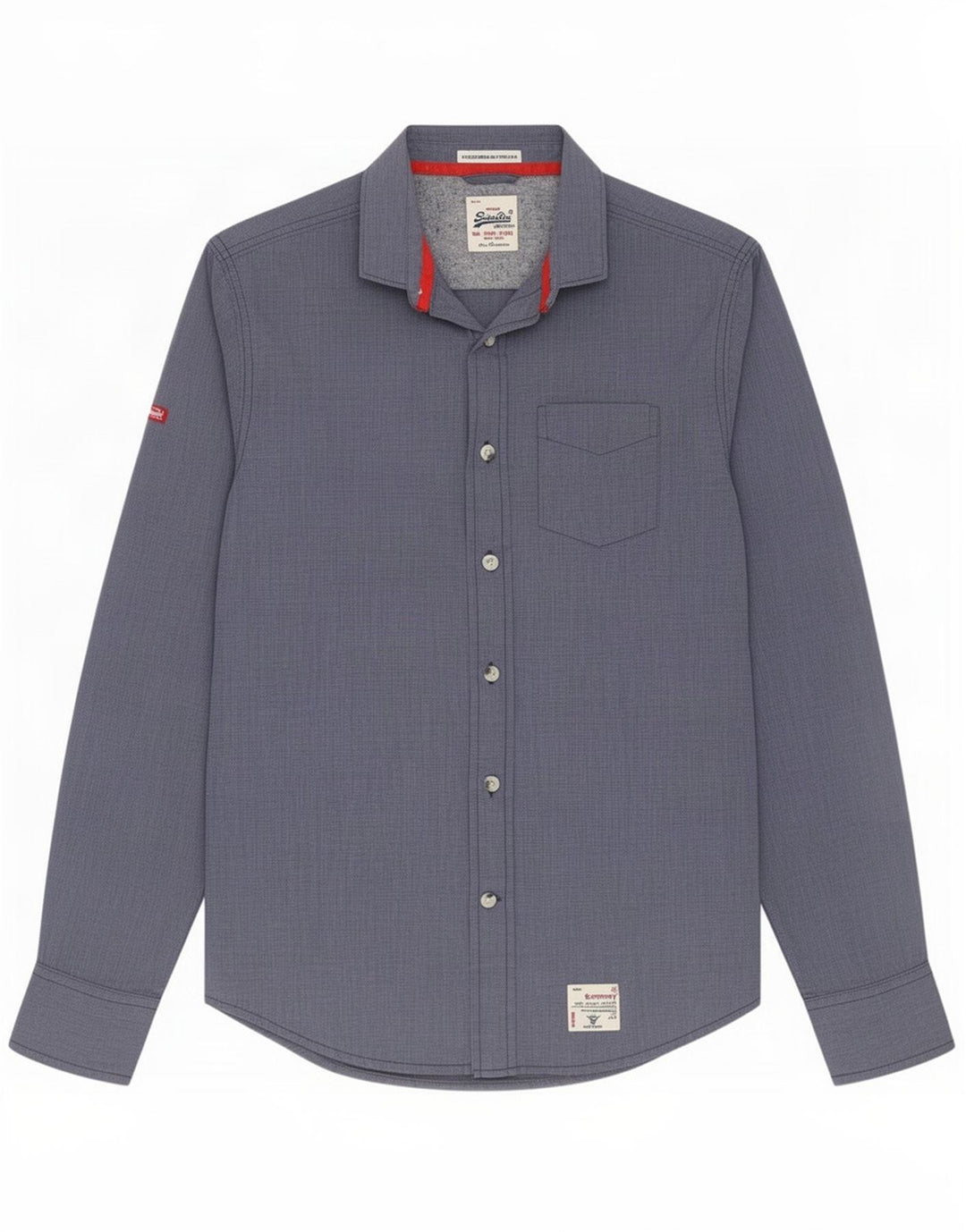 Koszula męska Superdry Medium Blue Cotton