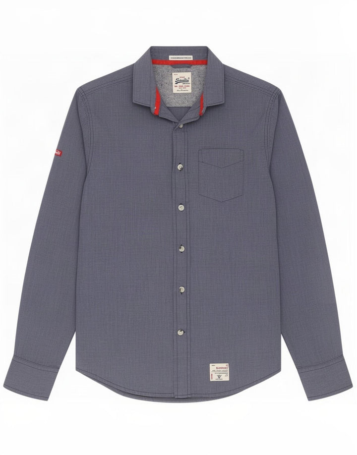 Koszula męska Superdry Medium Blue Cotton