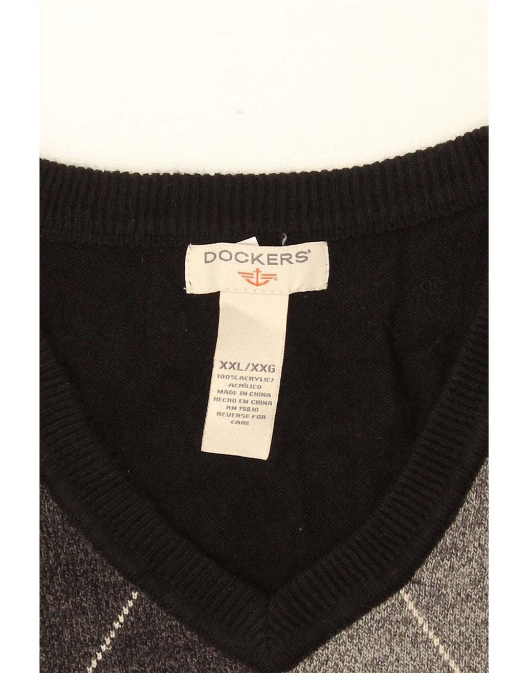 Męski podkoszulek Dockers z kamizelką 2XL, czarny Argyle/Diamentowy akryl