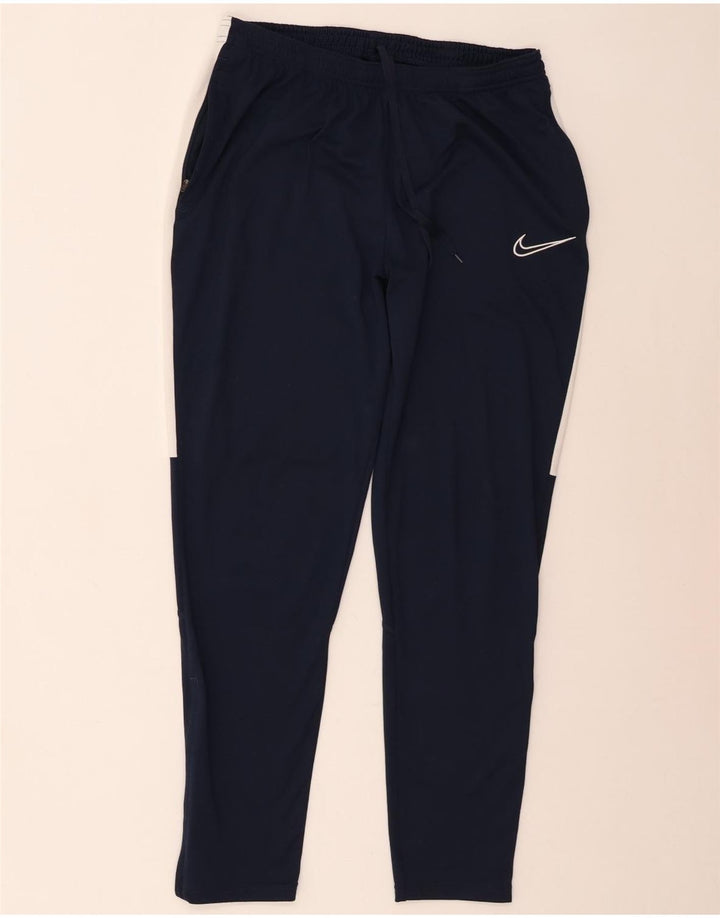 Męskie spodnie dresowe Nike Dri Fit, duży, granatowy, kolorowy poliester