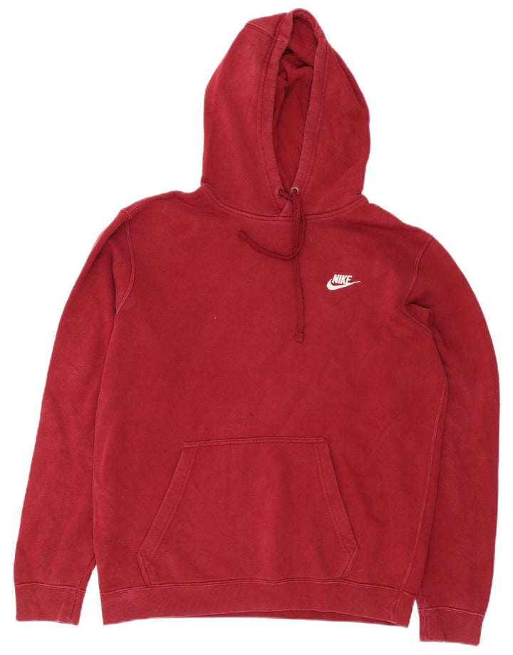 Męski sweter z kapturem Nike, średni bordowy, bawełniany