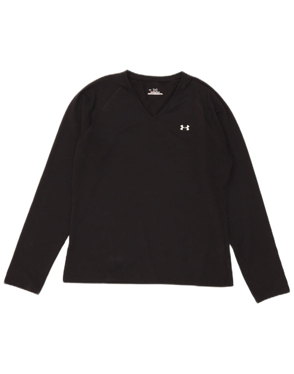 Damski top z długim rękawem Under Armour UK 12, średni czarny poliester