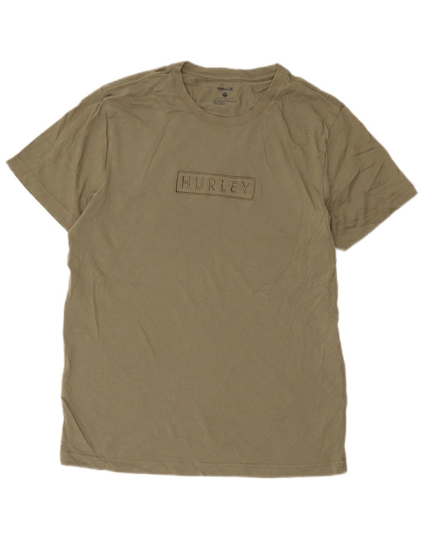Męski T-shirt z grafiką Hurley, bawełniany kolor khaki