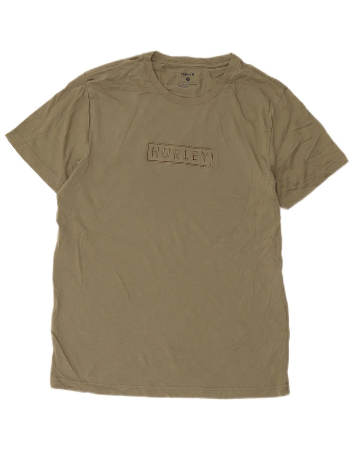 Męski T-shirt z grafiką Hurley, bawełniany kolor khaki