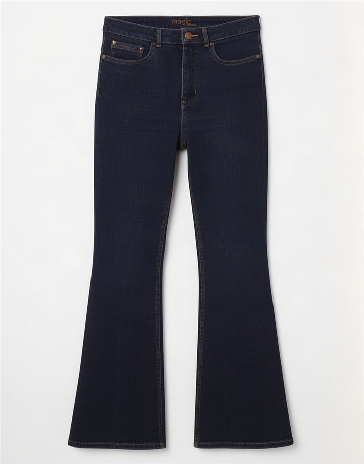 Marks & Spencer Damskie jeansy rozkloszowane UK 12 Medium W30 L27 Granatowe