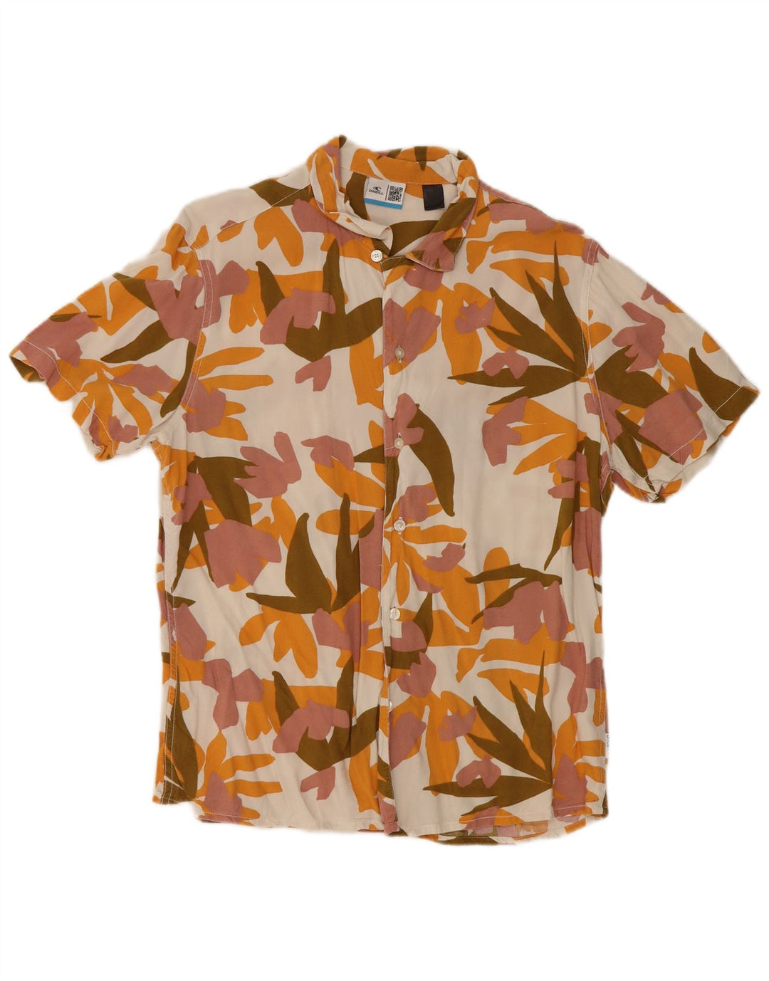 O'NEILL Mens Abstract Pattern Short Sleeve Shirt Small Multicoloured
