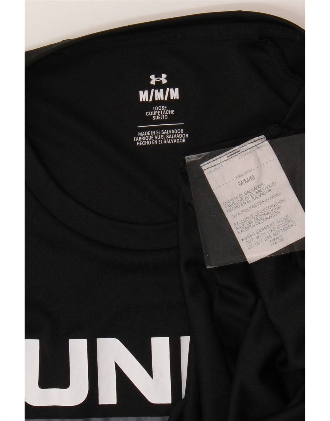 Męska koszulka z grafiką Under Armour, średni czarny poliester