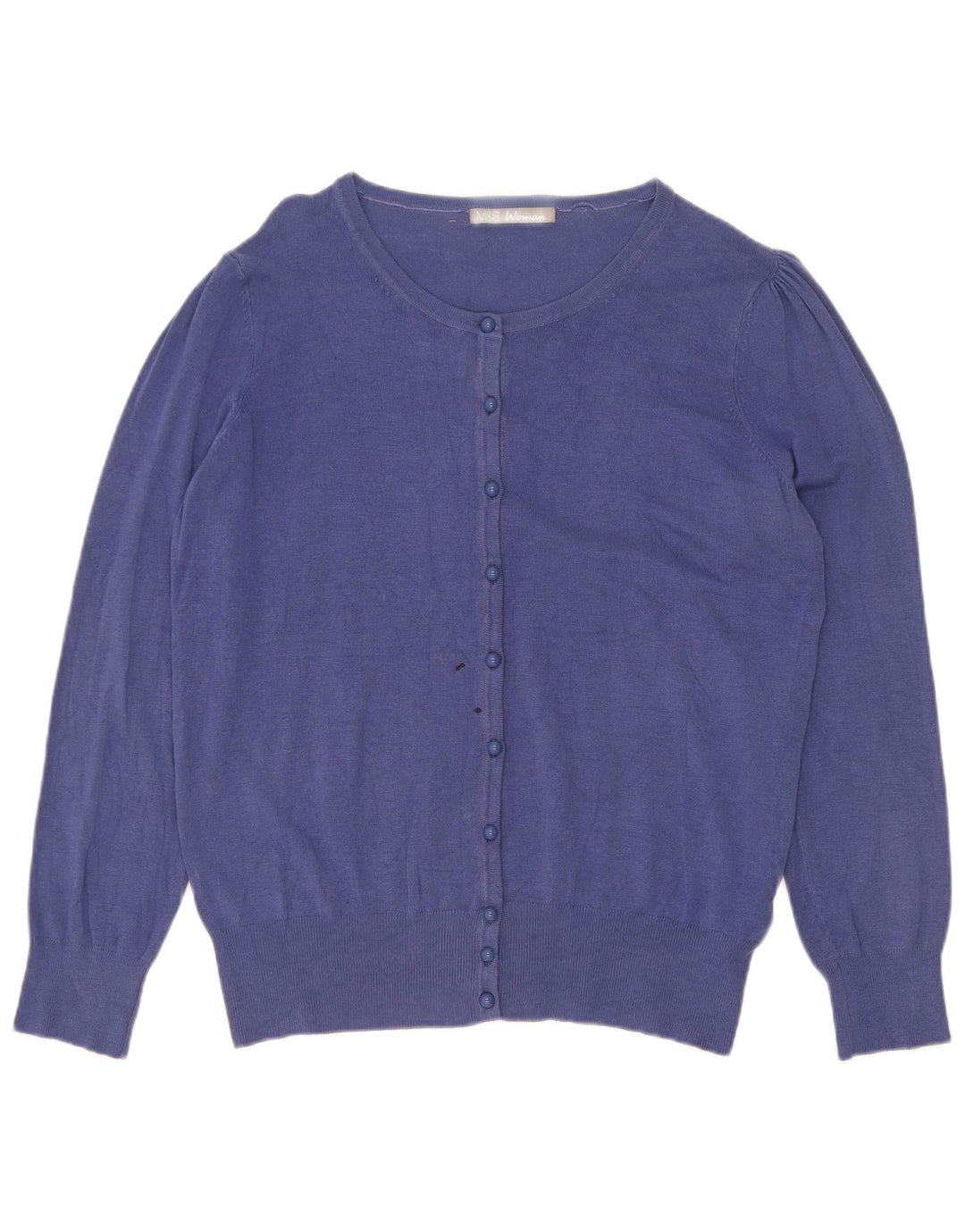 Marks & Spencer Damski sweter kardigan UK 16, duży, niebieski, wiskoza