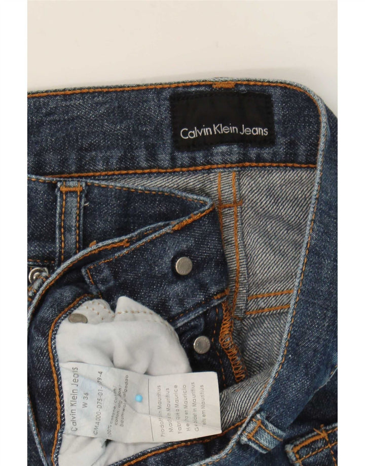Męskie proste dżinsy Calvin Klein W36 L33 Niebieskie bawełniane