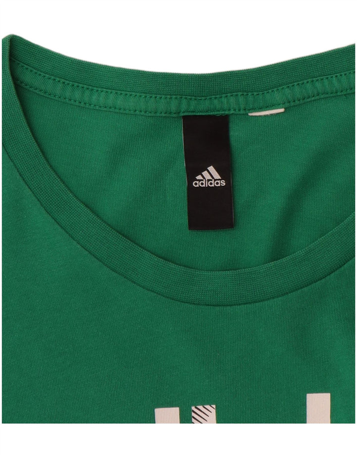 Męska koszulka graficzna Adidas Top Medium Green