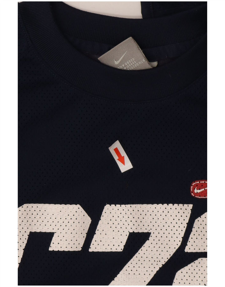 Męska koszulka z grafiką Nike Cor72z z długim rękawem i małym granatowym poliestrem