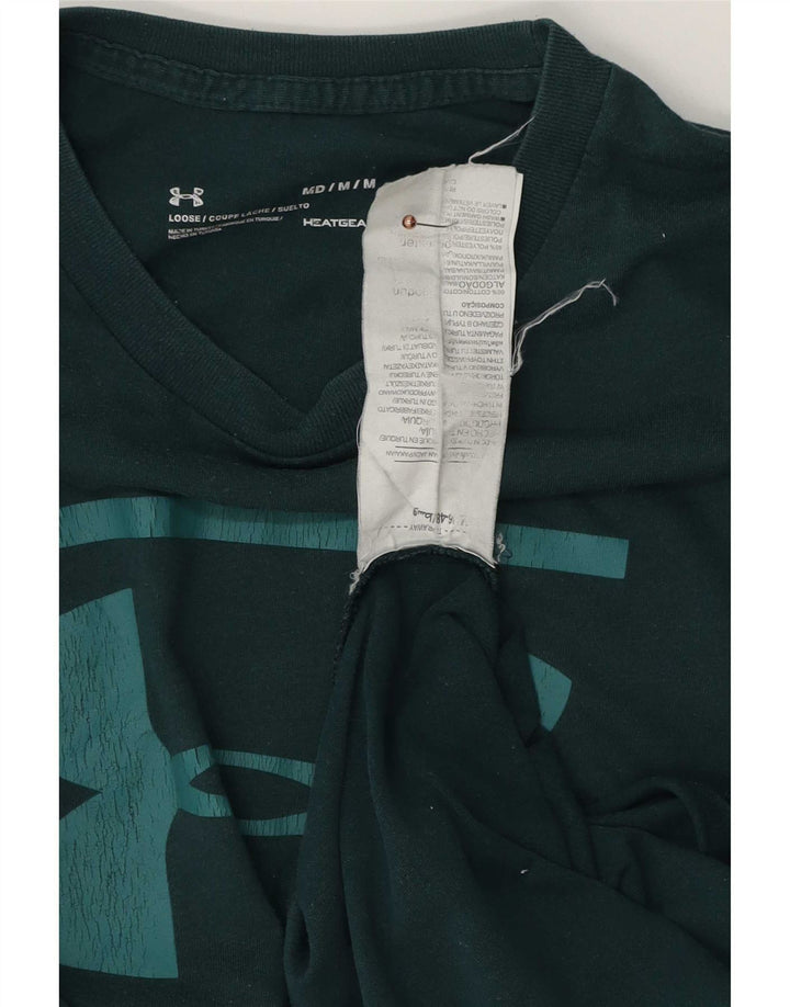 Męska koszulka z grafiką Under Armour, średnia, zielona bawełna