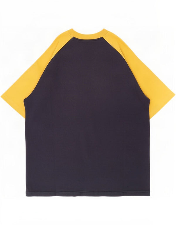 T-shirt męski Adidas Top XL granatowy Kolorblok bawełniany
