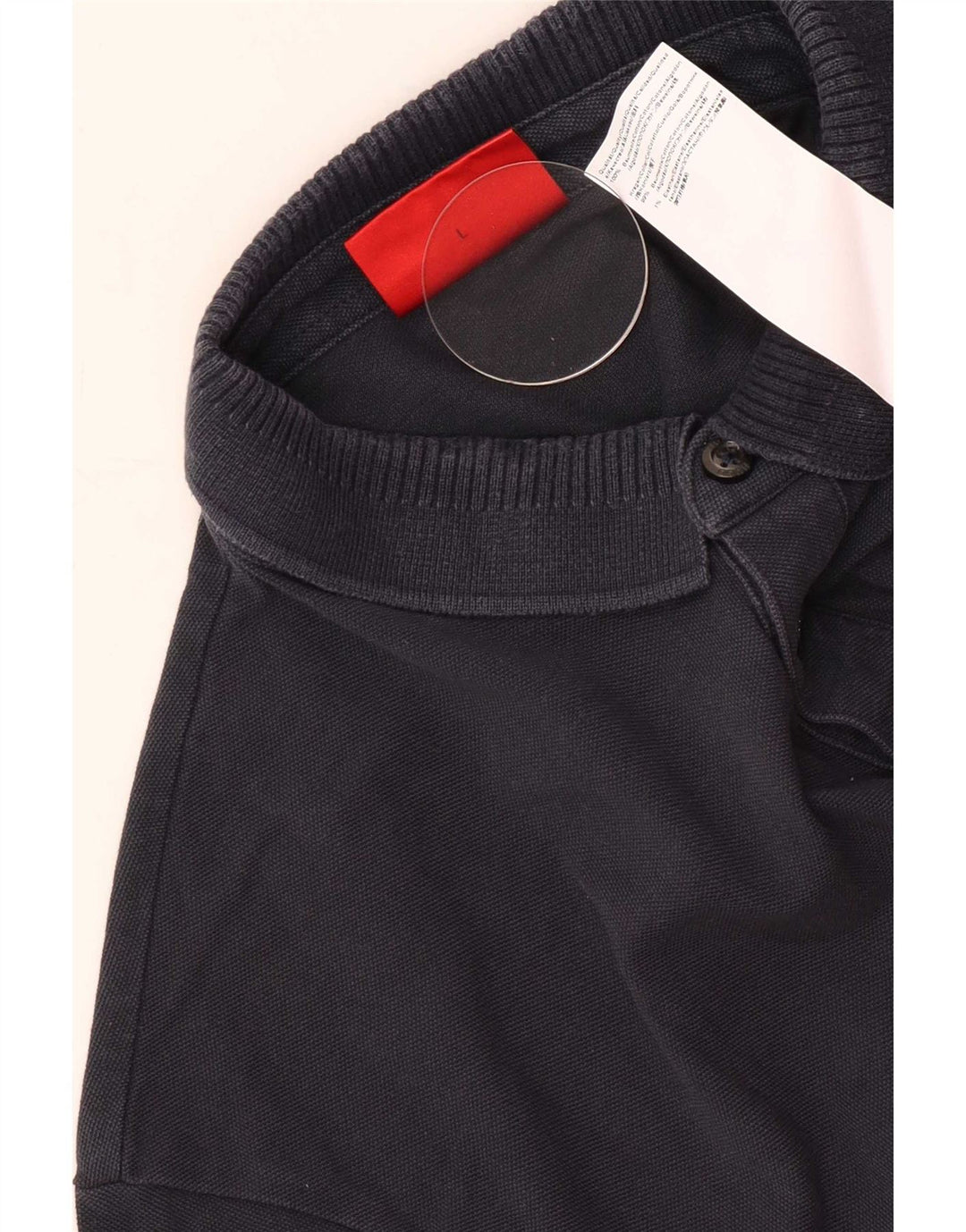 Męska koszulka polo Hugo Boss, duża, granatowa, bawełniana