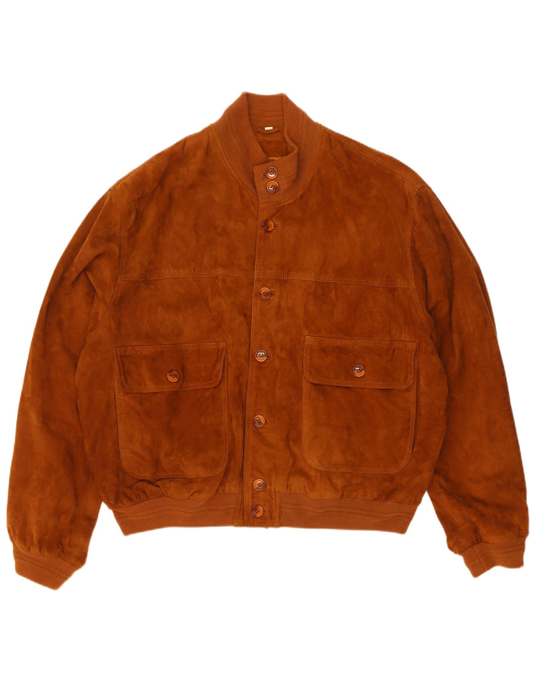 Vintage męska zamszowa kurtka bomber IT 50 duża brązowa skóra